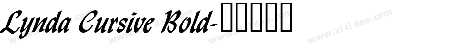 Lynda Cursive Bold字体转换